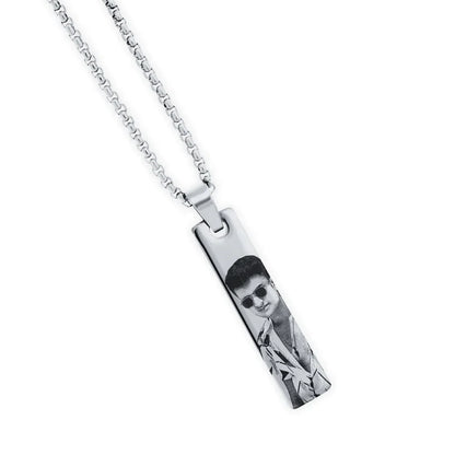 Personalized Photo Engraved Necklace (Eye/Half Face)